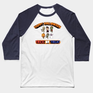 Halloween Characters Collection Baseball T-Shirt
